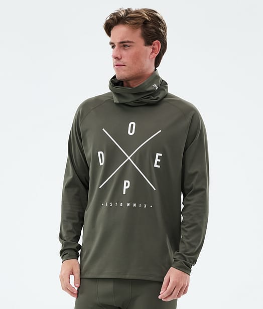 Dope Snuggle Underställströja Herr 2X-Up Olive Green