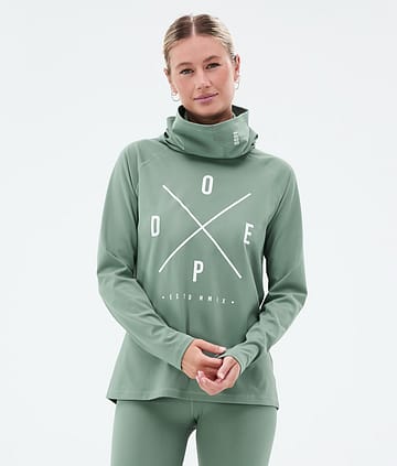 Dope Snuggle W Underställströja Dam 2X-Up Faded Green