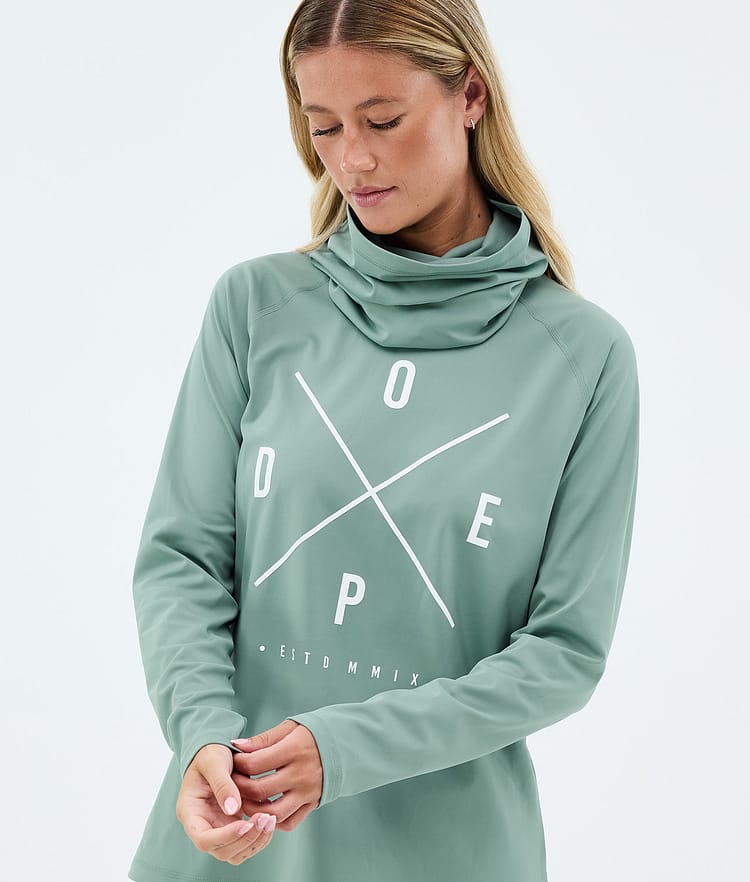 Dope Snuggle W Underställströja Dam 2X-Up Faded Green, Image 2 of 7