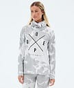 Dope Snuggle W Underställströja Dam 2X-Up Grey Camo