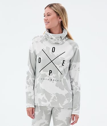 Dope Snuggle W Underställströja Dam 2X-Up Grey Camo