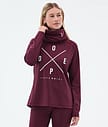 Dope Snuggle W Underställströja Dam 2X-Up Burgundy