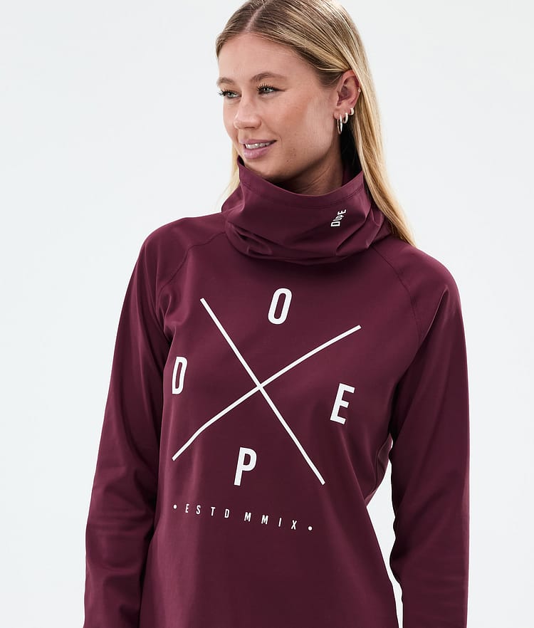 Dope Snuggle W Underställströja Dam 2X-Up Burgundy, Bild 2 av 7