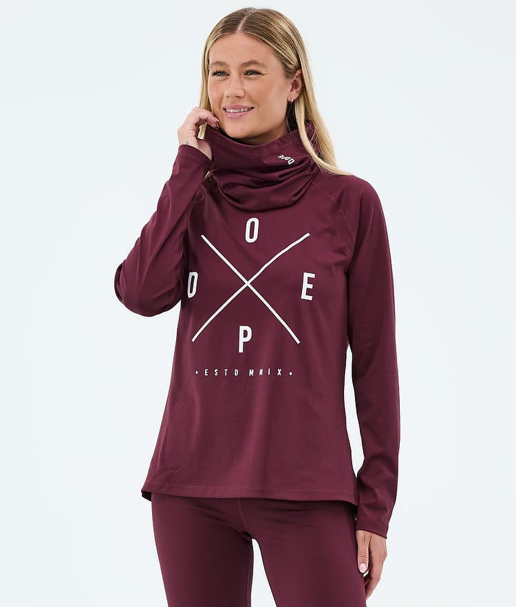 Dope Snuggle W Underställströja Dam 2X-Up Burgundy, Image 2 of 7