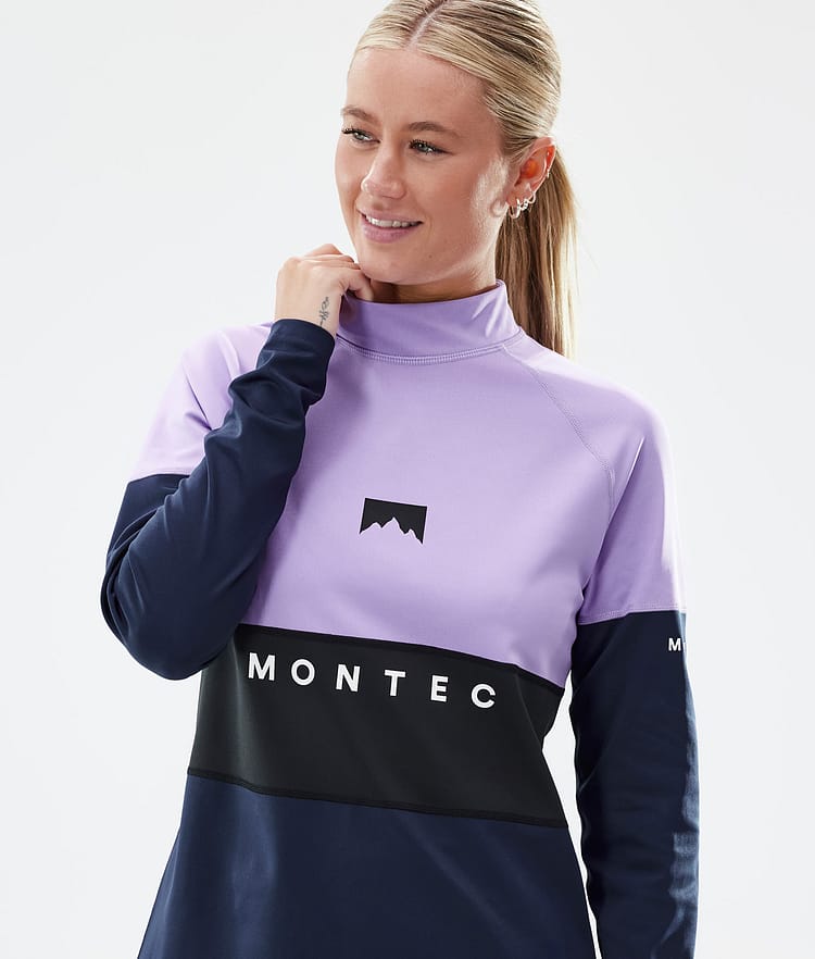 Montec Alpha W Underställströja Dam Faded Violet/Black/Dark Blue