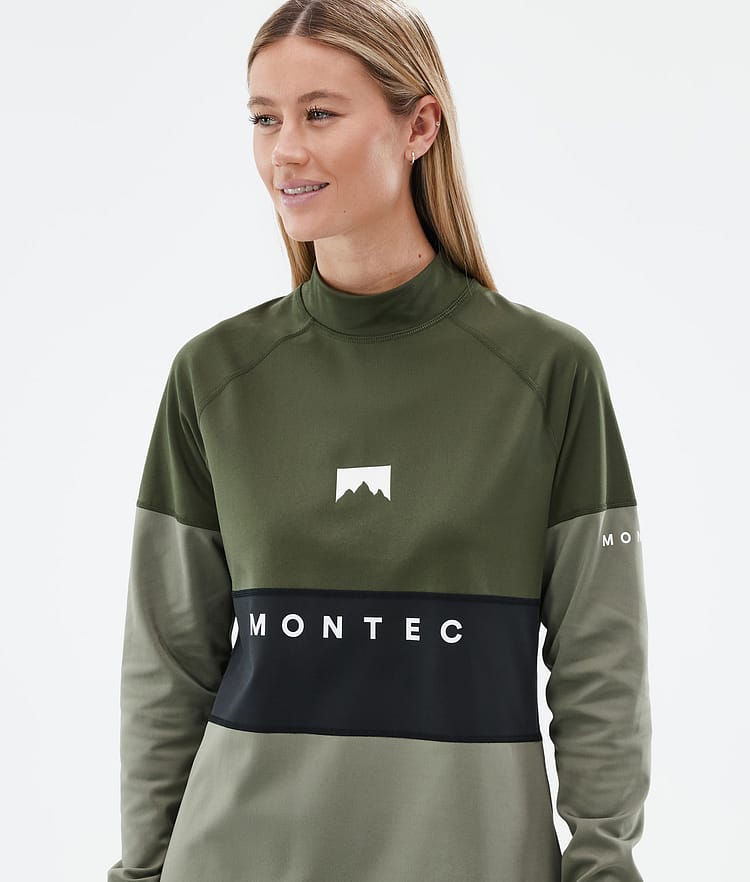 Montec Alpha W Underställströja Dam Olive Green/Black/Greenish, Bild 2 av 5