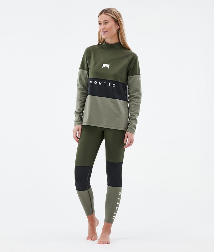 Montec Alpha W Underställströja Dam Olive Green/Black/Greenish, Bild 3 av 5