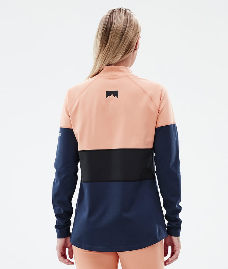 Montec Alpha W Underställströja Dam Faded Peach/Black/Dark Blue