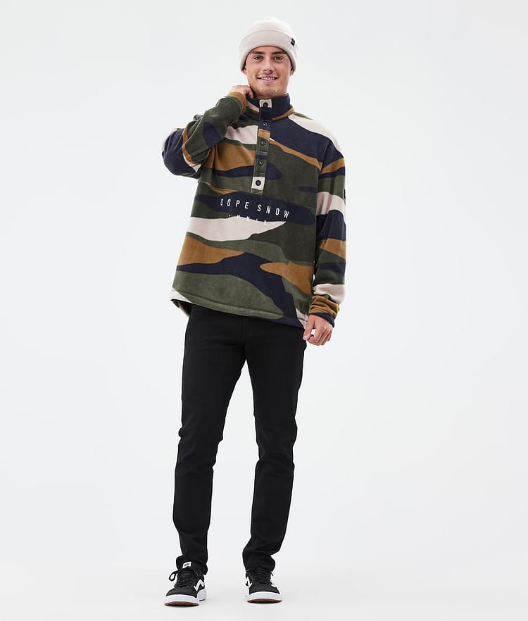 Dope Comfy Fleecetröja Herr Shards Gold Green, Bild 3 av 6