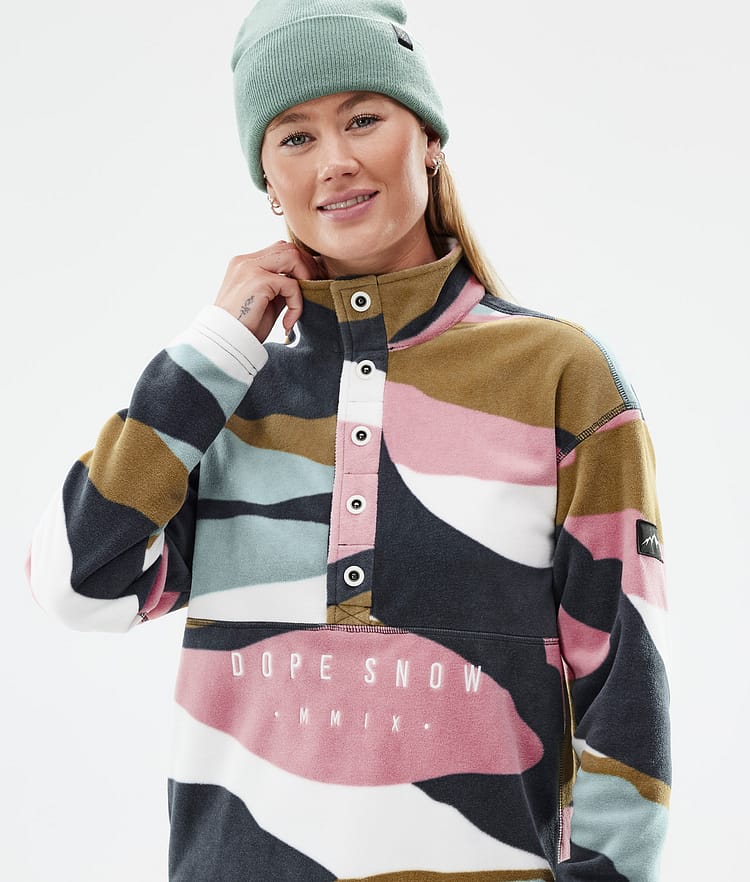 Dope Comfy W Fleecetröja Dam Shards Gold Muted Pink, Image 2 of 6