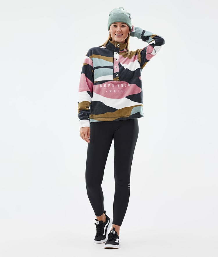 Dope Comfy W Fleecetröja Dam Shards Gold Muted Pink, Image 3 of 6
