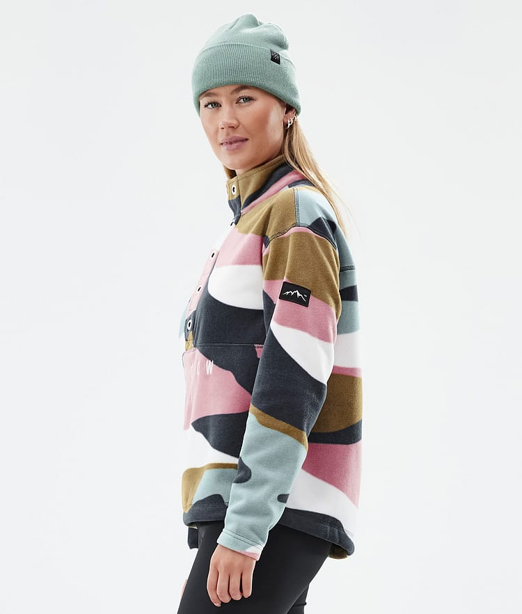 Dope Comfy W Fleecetröja Dam Shards Gold Muted Pink, Image 5 of 6