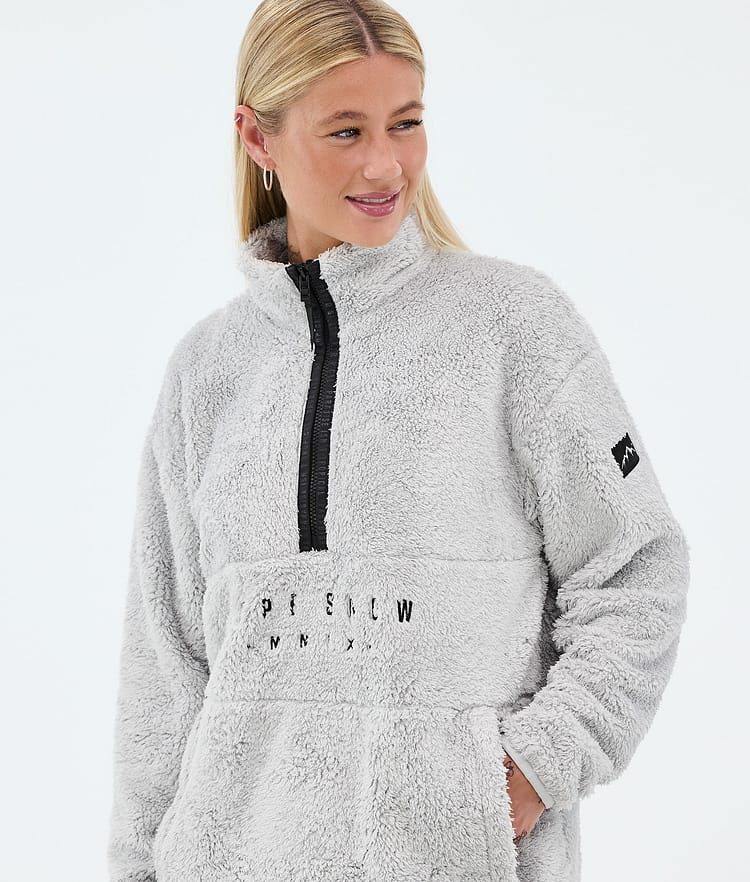 Dope Pile W Fleecetröja Dam Light Grey, Image 2 of 7