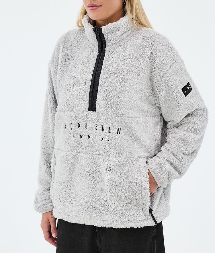 Dope Pile W Fleecetröja Dam Light Grey, Image 7 of 7