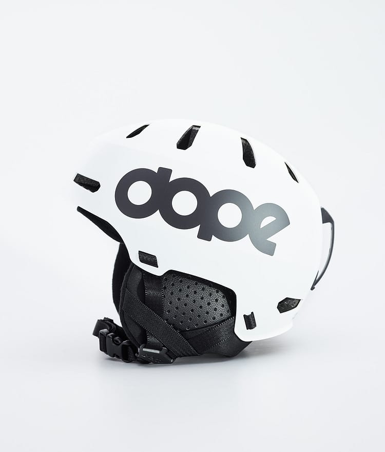 Dope Macon 2.0 Skidhjälm Classic Matte White w/ Black, Bild 2 av 8