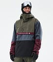 Dope Legacy Track Skidjacka Herr Olive Green/Burgundy/Metal Blue/Black
