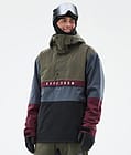 Dope Legacy Track Snowboardjacka Herr Olive Green/Burgundy/Metal Blue/Black, Bild 1 av 8