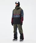 Dope Legacy Track Snowboardjacka Herr Olive Green/Burgundy/Metal Blue/Black, Bild 2 av 8