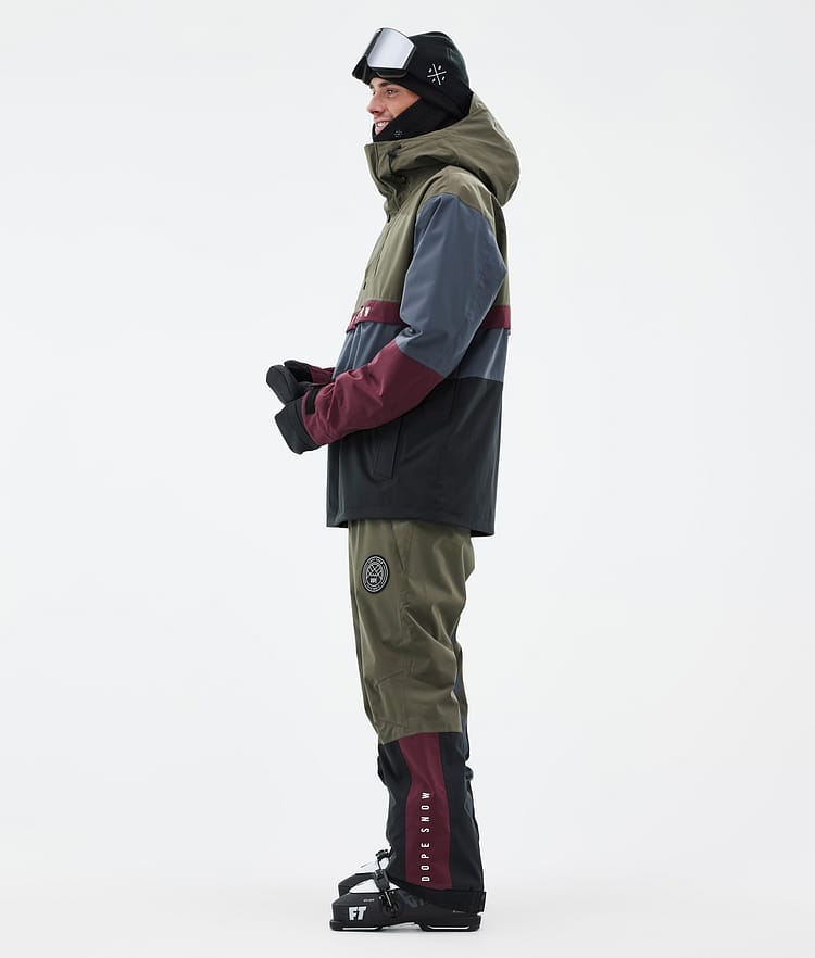 Dope Legacy Track Skidjacka Herr Olive Green/Burgundy/Metal Blue/Black, Bild 3 av 8