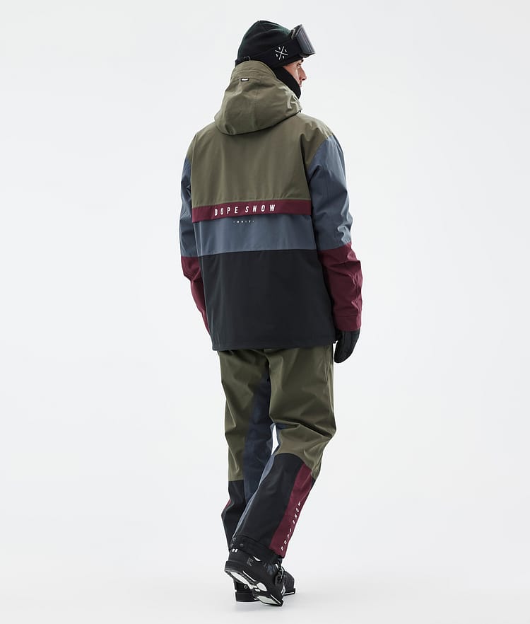 Dope Legacy Track Skidjacka Herr Olive Green/Burgundy/Metal Blue/Black, Bild 4 av 8