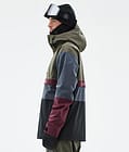 Dope Legacy Track Snowboardjacka Herr Olive Green/Burgundy/Metal Blue/Black, Bild 5 av 8