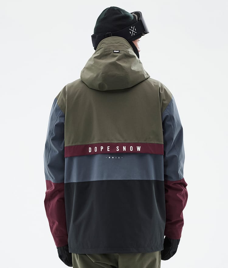Dope Legacy Track Skidjacka Herr Olive Green/Burgundy/Metal Blue/Black, Bild 6 av 8