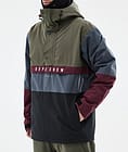 Dope Legacy Track Snowboardjacka Herr Olive Green/Burgundy/Metal Blue/Black, Bild 7 av 8