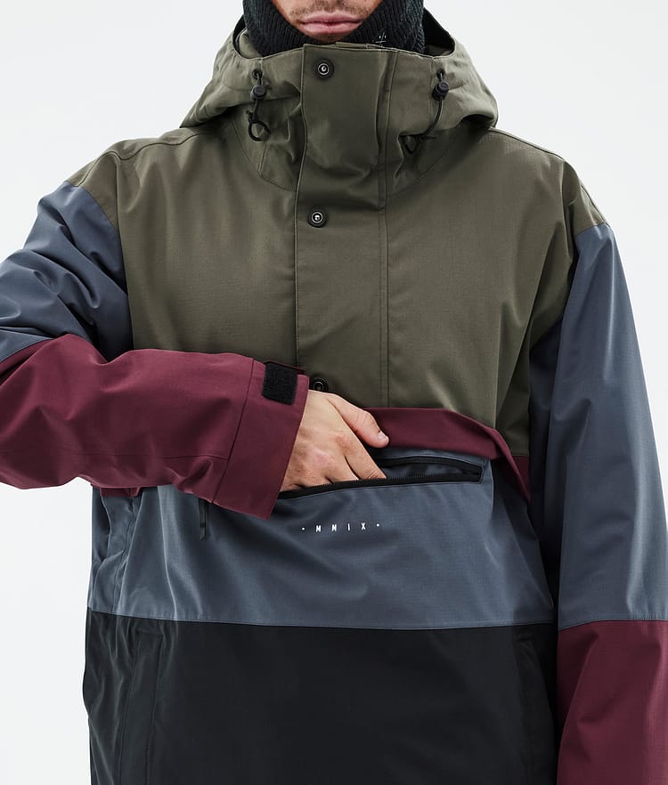 Dope Legacy Track Skidjacka Herr Olive Green/Burgundy/Metal Blue/Black, Bild 8 av 8