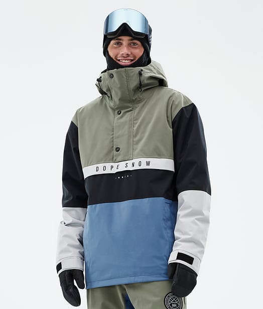 Dope Legacy Track Snowboardjacka Greenish/Light Grey/Black/Blue Steel