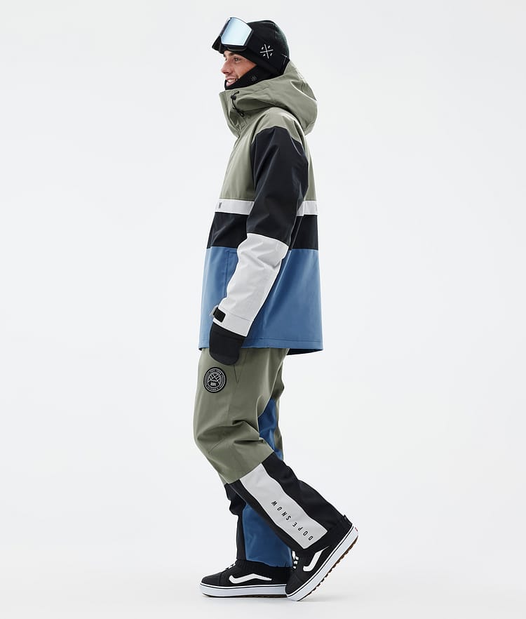 Dope Legacy Track Snowboardjacka Herr Greenish/Light Grey/Black/Blue Steel Renewed, Bild 4 av 8