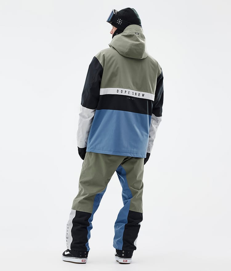 Dope Legacy Track Snowboardjacka Herr Greenish/Light Grey/Black/Blue Steel