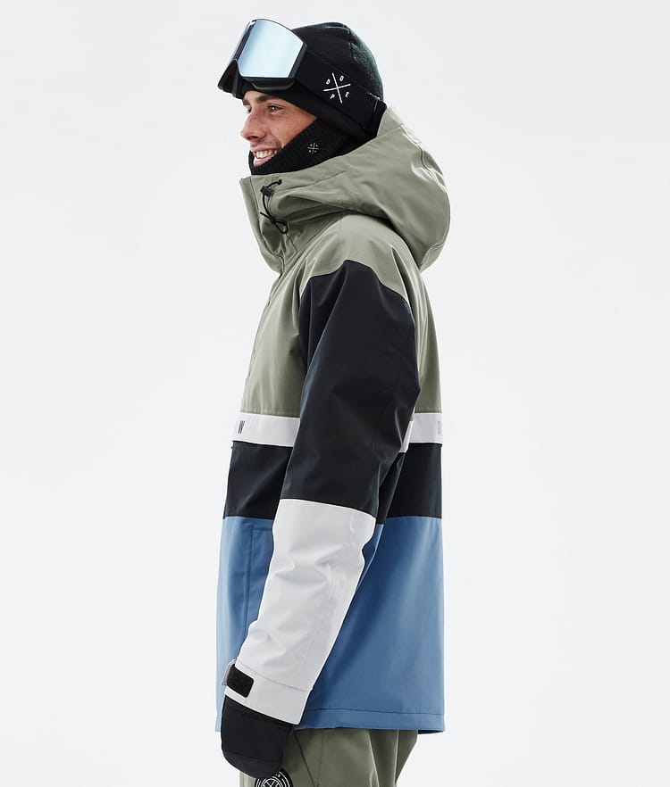 Dope Legacy Track Snowboardjacka Herr Greenish/Light Grey/Black/Blue Steel Renewed, Bild 6 av 8