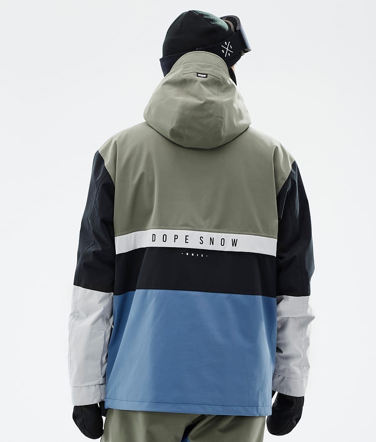 Dope Legacy Track Snowboardjacka Herr Greenish/Light Grey/Black/Blue Steel Renewed, Bild 7 av 8