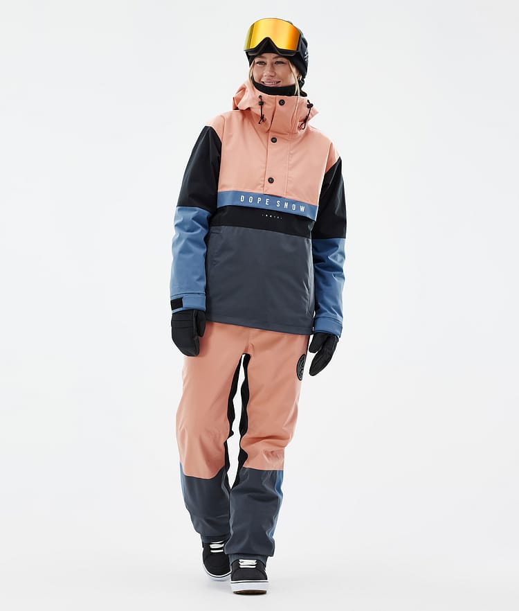 Dope Legacy Track W Snowboardjacka Dam Faded Peach/Blue Steel/Black/Metal Blue, Bild 2 av 8