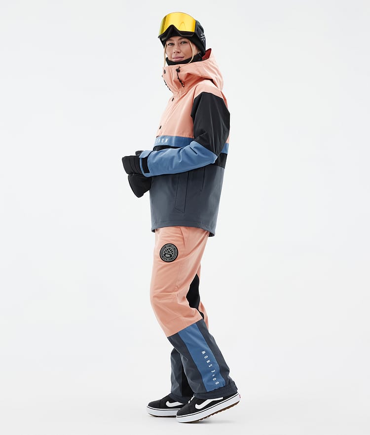 Dope Legacy Track W Snowboardjacka Dam Faded Peach/Blue Steel/Black/Metal Blue, Bild 3 av 8
