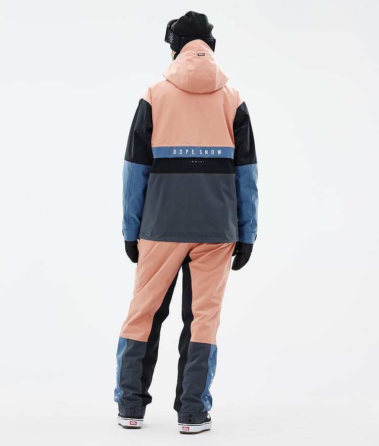 Dope Legacy Track W Snowboardjacka Dam Faded Peach/Blue Steel/Black/Metal Blue, Bild 4 av 8