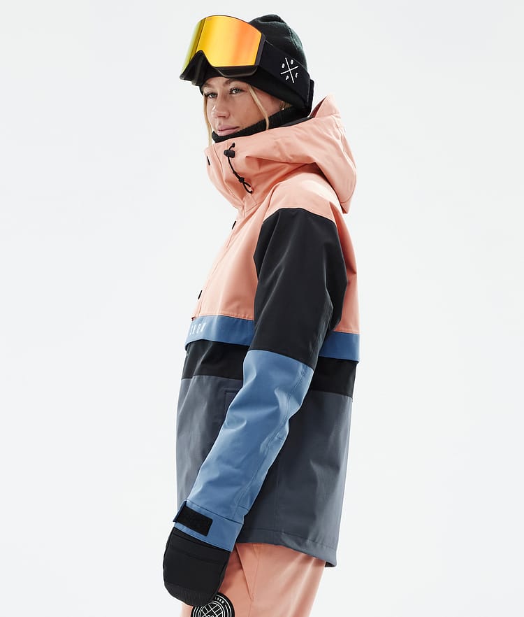 Dope Legacy Track W Snowboardjacka Dam Faded Peach/Blue Steel/Black/Metal Blue, Bild 5 av 8