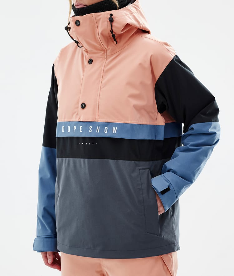 Dope Legacy Track W Snowboardjacka Dam Faded Peach/Blue Steel/Black/Metal Blue, Bild 7 av 8