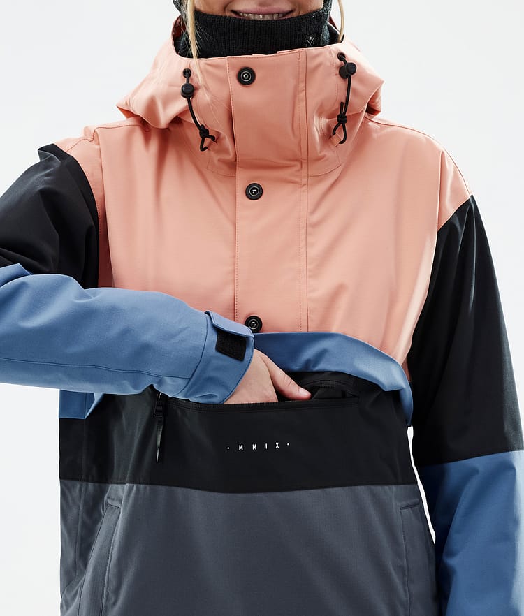 Dope Legacy Track W Snowboardjacka Dam Faded Peach/Blue Steel/Black/Metal Blue, Bild 8 av 8