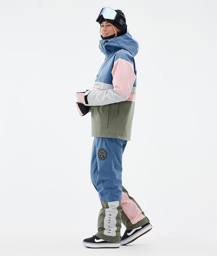 Dope Legacy Track W Snowboardjacka Dam Blue Steel/Light Grey/Soft Pink/Greenish, Bild 3 av 8