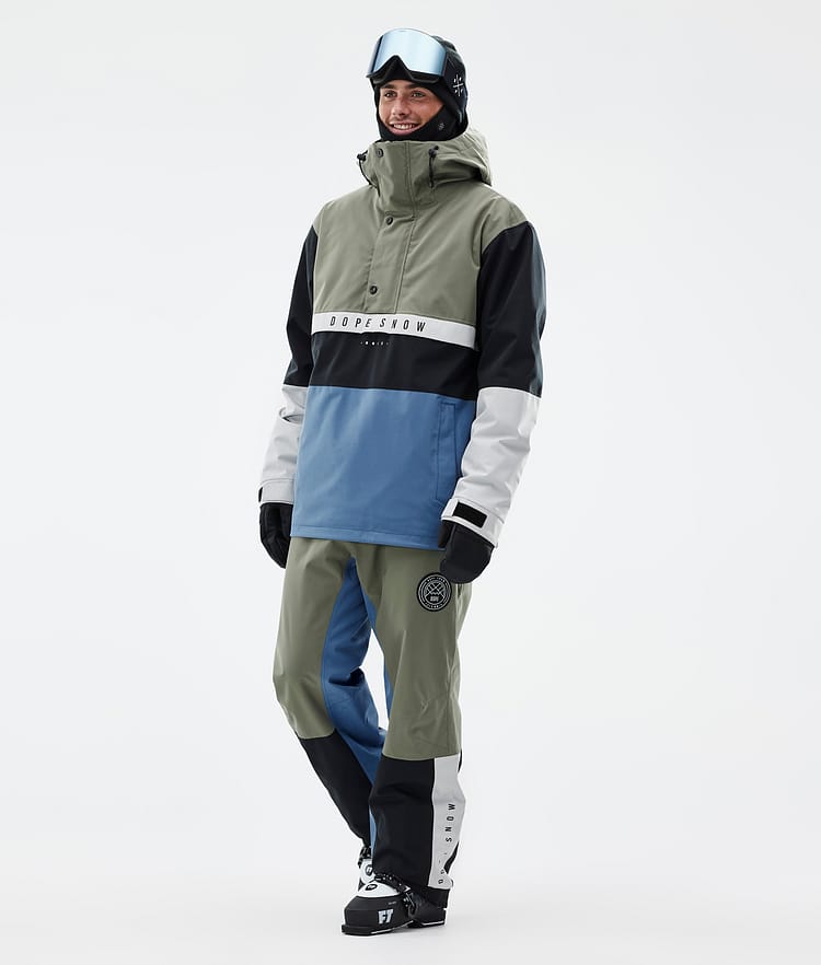 Dope Blizzard Track Skidbyxa Herr Greenish/Light Grey/Black/Blue Steel