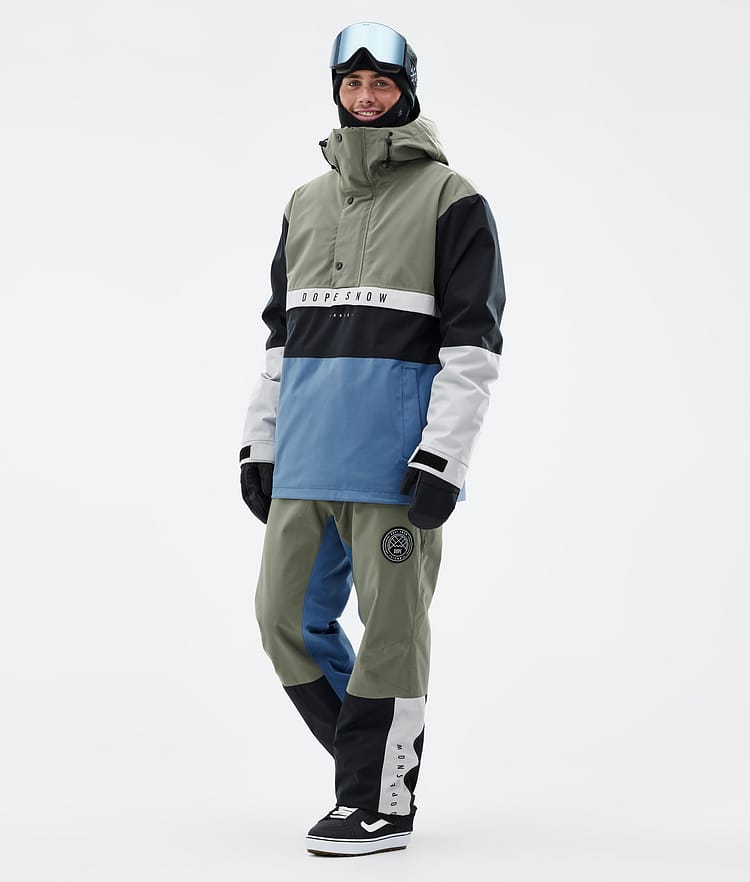 Dope Blizzard Track Snowboardbyxa Herr Greenish/Light Grey/Black/Blue Steel, Bild 2 av 5