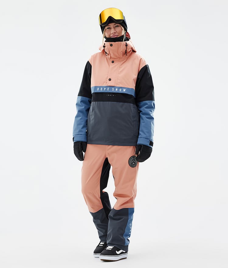 Dope Blizzard Track W Snowboardbyxa Dam Faded Peach/Blue Steel/Black/Metal Blue, Bild 2 av 5