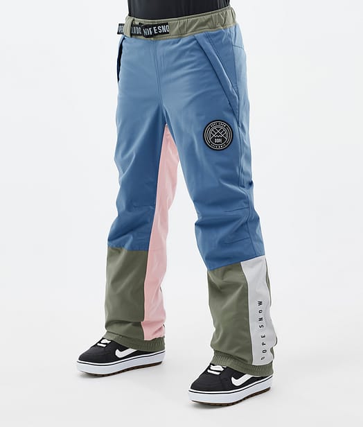 Dope Blizzard Track W Snowboardbyxa Blue Steel/Light Grey/Soft Pink/Greenish
