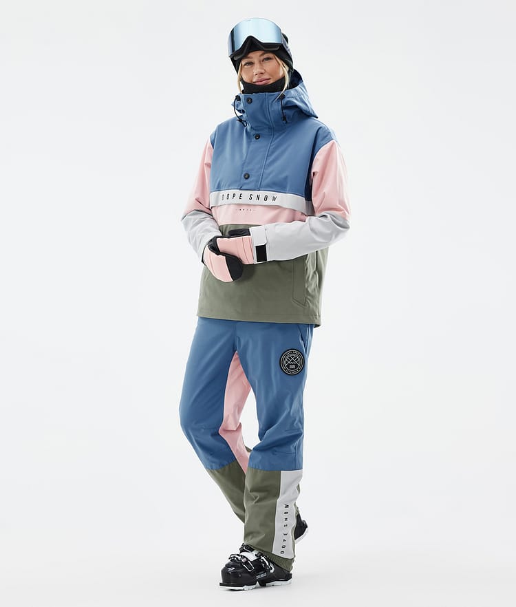 Dope Blizzard Track W Skidbyxa Dam Blue Steel/Light Grey/Soft Pink/Greenish, Bild 2 av 5