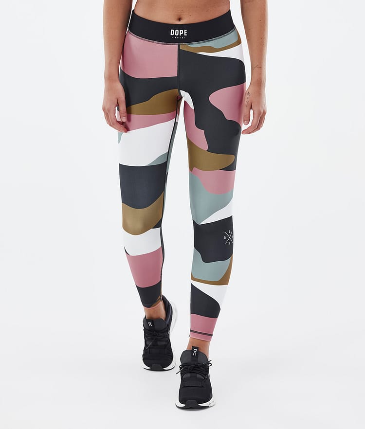 Dope Razor Leggings Dam Shards Gold Muted Pink