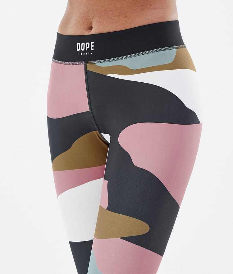 Dope Razor Leggings Dam Shards Gold Muted Pink