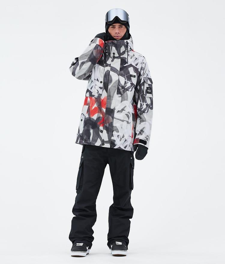 Dope Adept Snowboardjacka Herr Spray Black Red Renewed, Bild 2 av 9