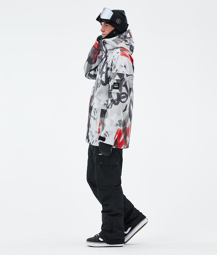 Dope Adept Snowboardjacka Herr Spray Black Red Renewed, Bild 3 av 9
