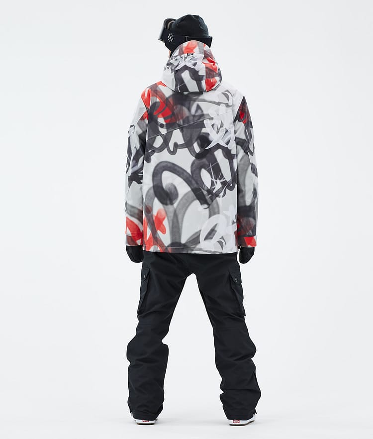Dope Adept Snowboardjacka Herr Spray Black Red Renewed, Bild 4 av 9